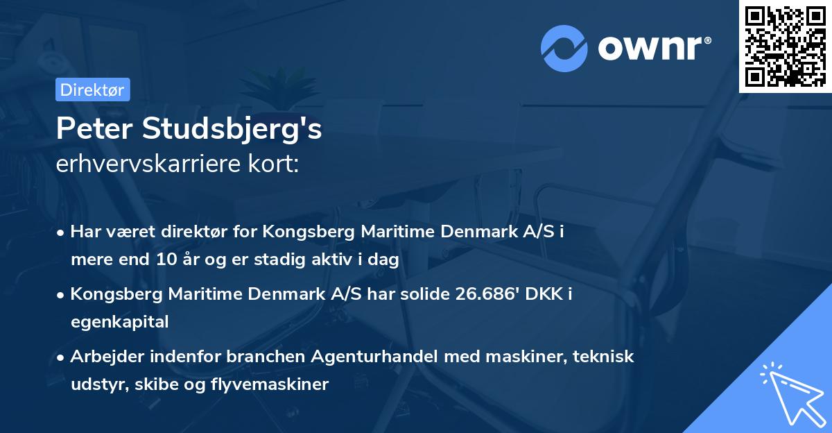 Peter Studsbjerg's erhvervskarriere kort