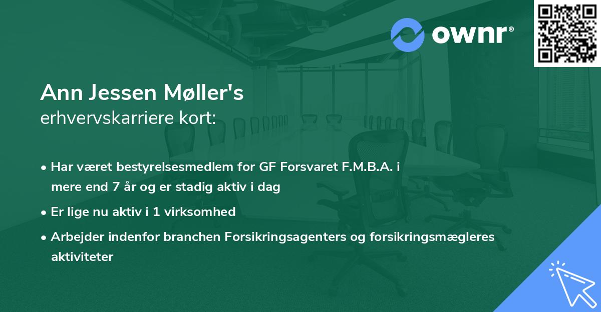 Ann Jessen Møller's erhvervskarriere kort