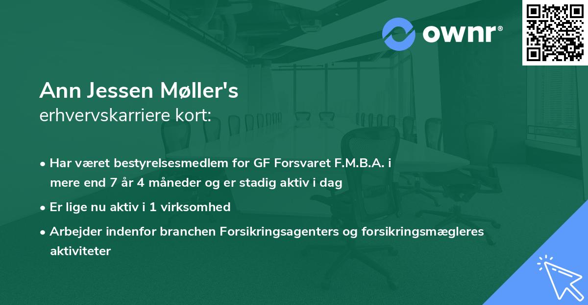 Ann Jessen Møller's erhvervskarriere kort