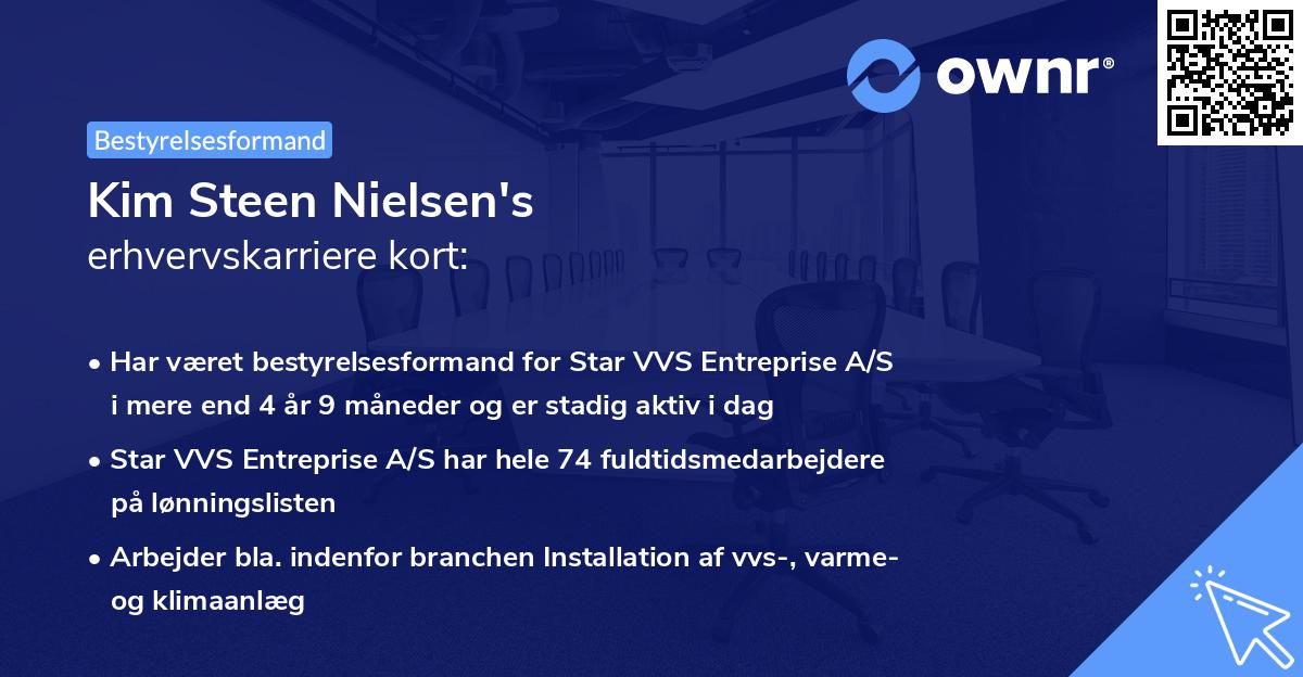 Kim Steen Nielsen's erhvervskarriere kort