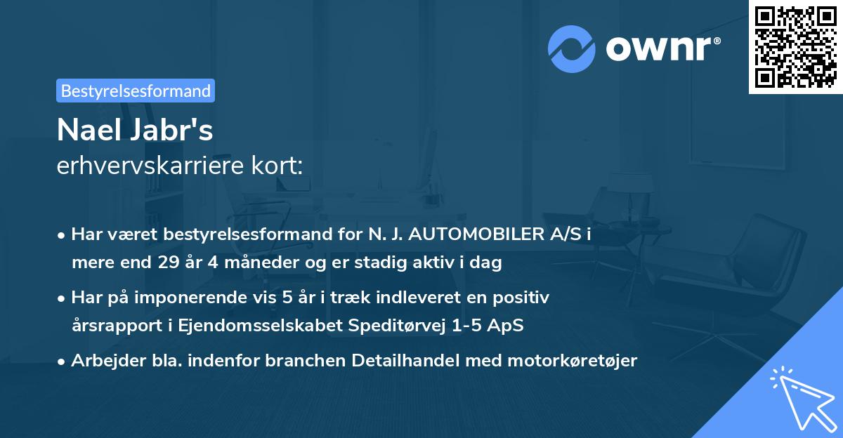 Nael Jabr's erhvervskarriere kort