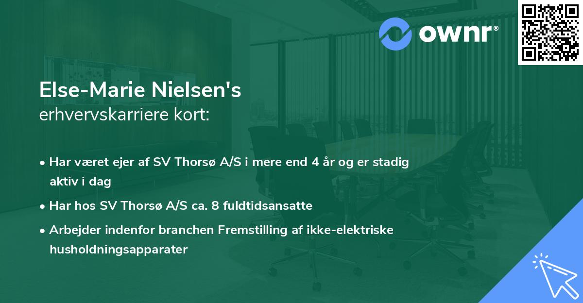 Else-Marie Nielsen's erhvervskarriere kort