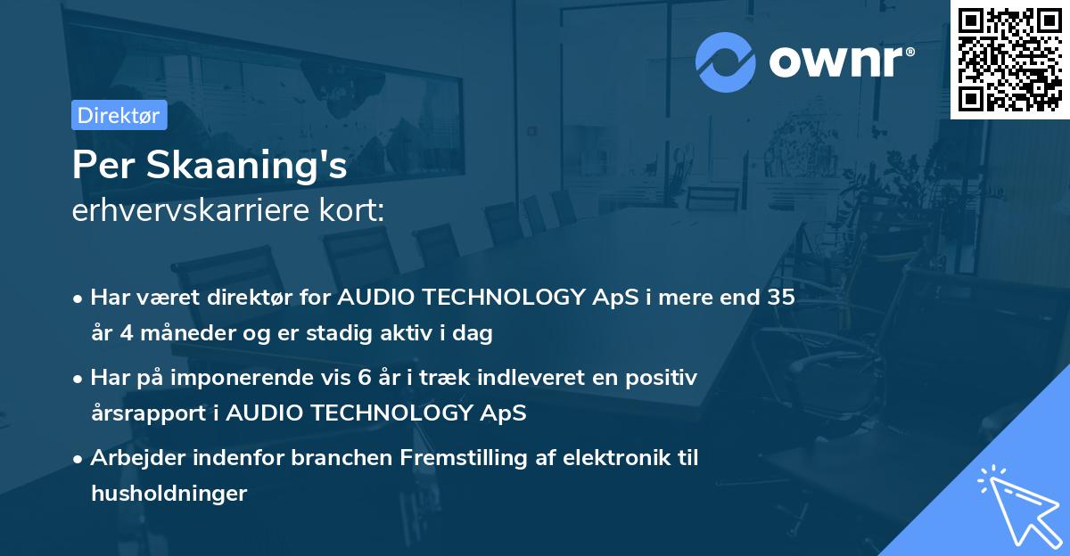 Per Skaaning's erhvervskarriere kort