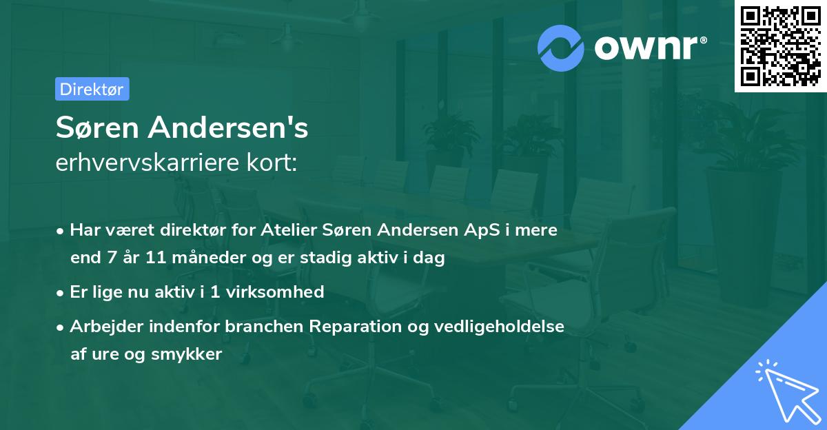 Søren Andersen's erhvervskarriere kort