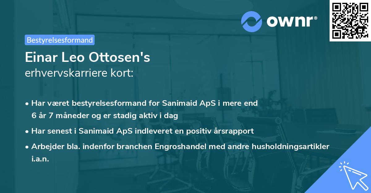 Einar Leo Ottosen's erhvervskarriere kort