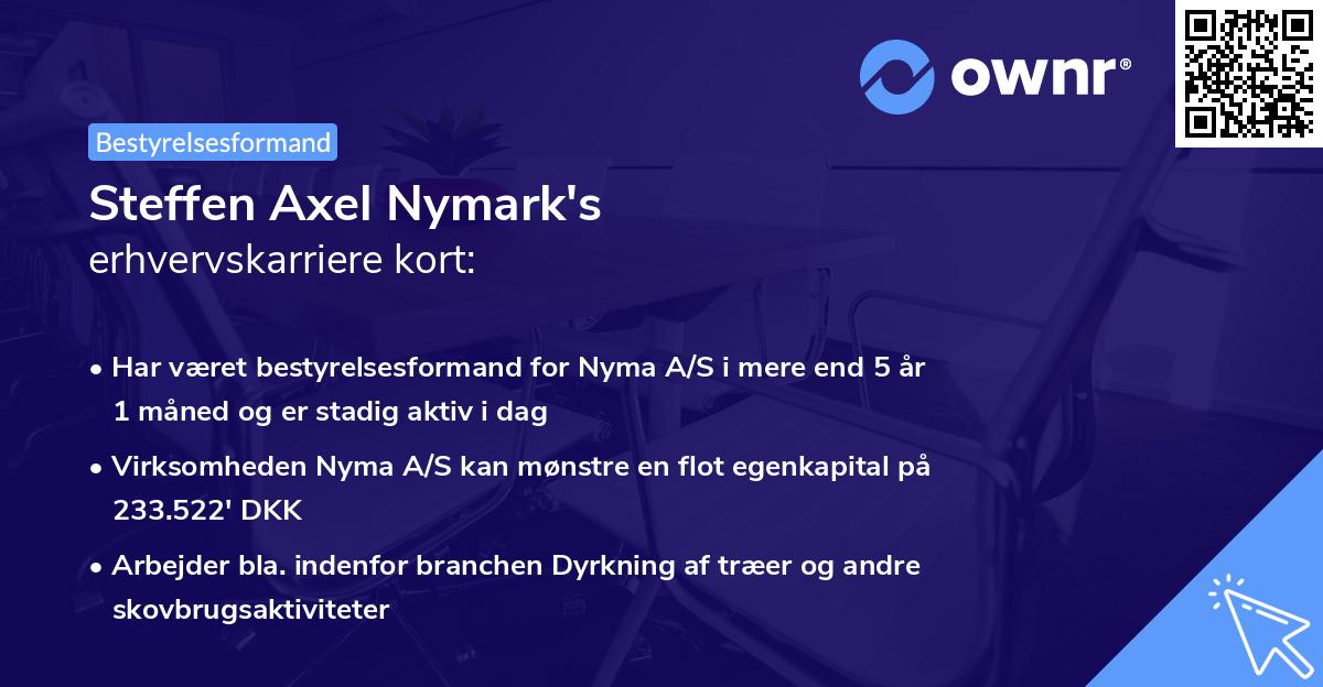 Steffen Axel Nymark's erhvervskarriere kort