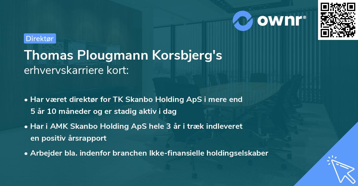 Thomas Plougmann Korsbjerg's erhvervskarriere kort