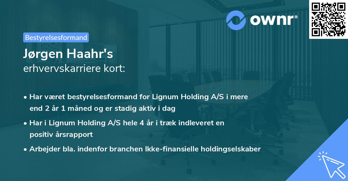 Jørgen Haahr's erhvervskarriere kort