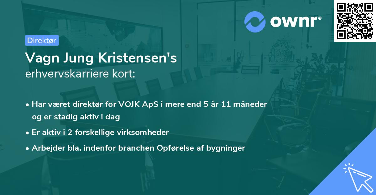 Vagn Jung Kristensen's erhvervskarriere kort