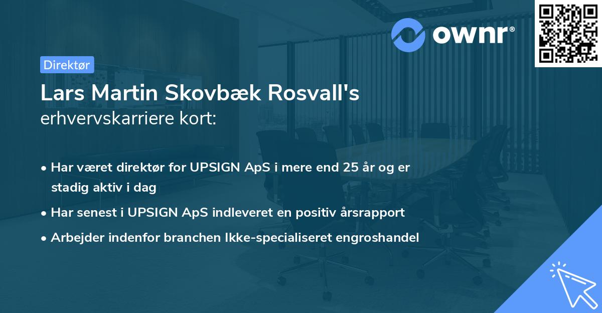 Lars Martin Skovbæk Rosvall's erhvervskarriere kort