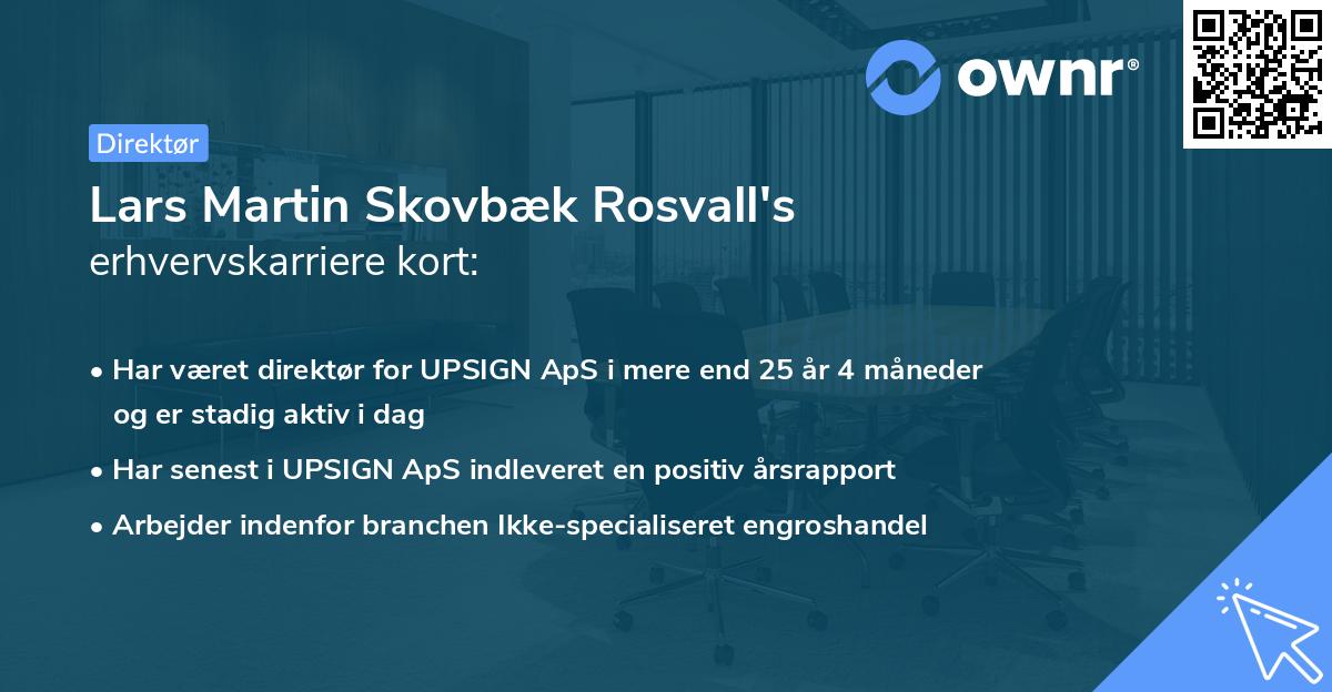 Lars Martin Skovbæk Rosvall's erhvervskarriere kort