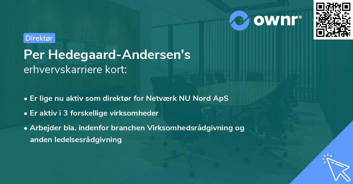 Per Hedegaard-Andersen's erhvervskarriere kort