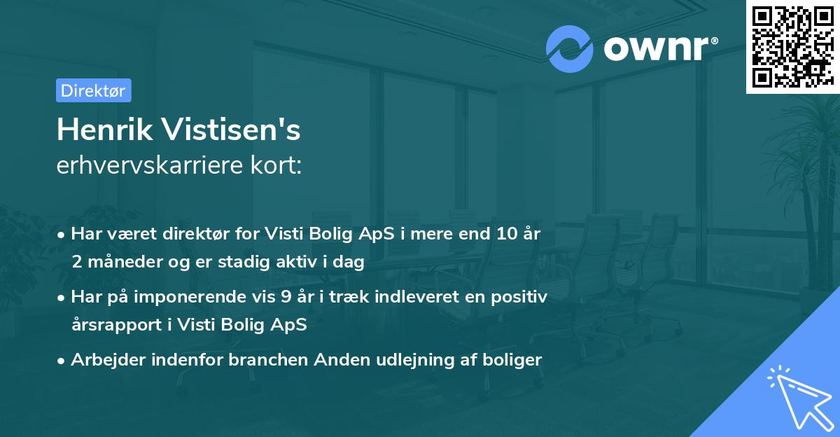 Henrik Vistisen's erhvervskarriere kort