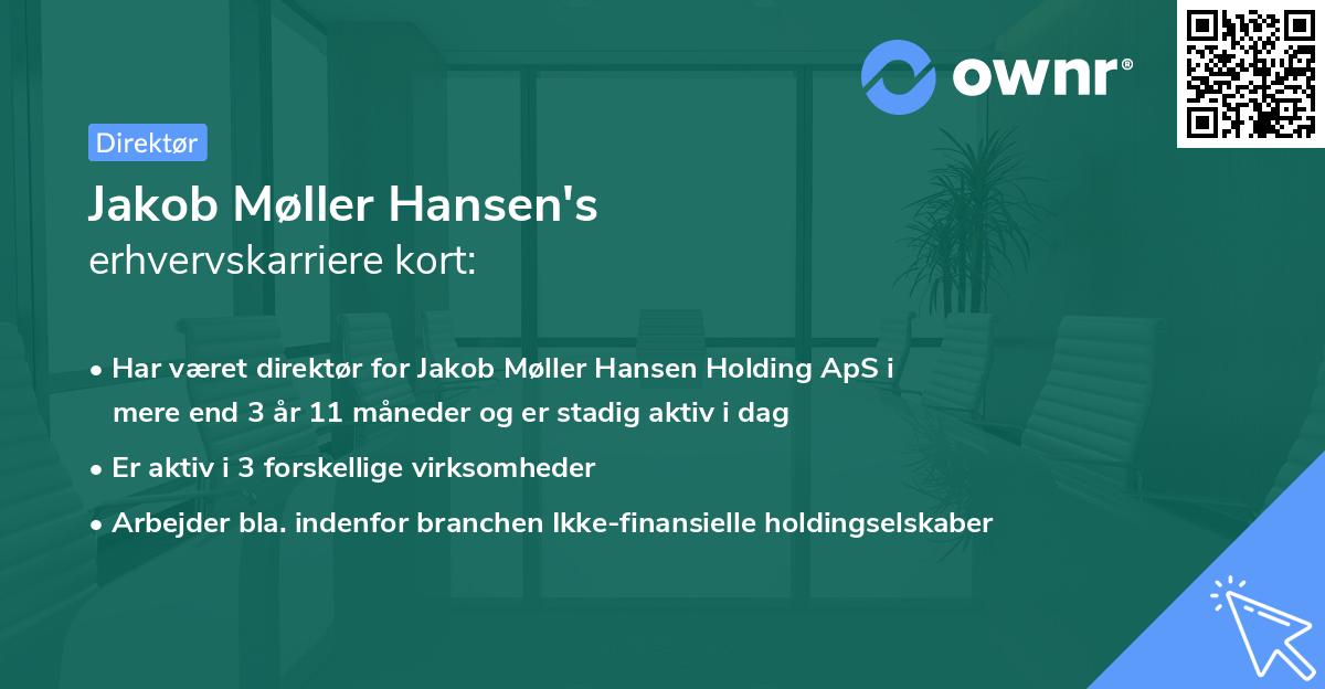 Jakob Møller Hansen's erhvervskarriere kort