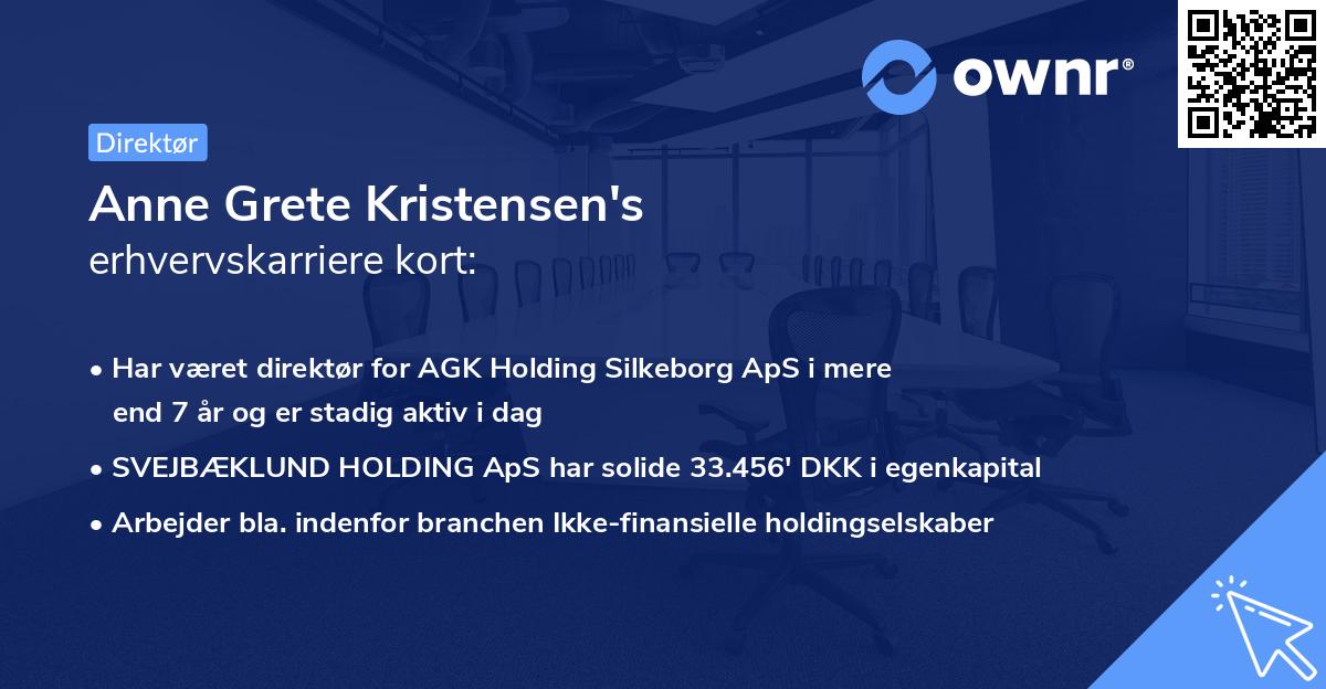 Anne Grete Kristensen's erhvervskarriere kort