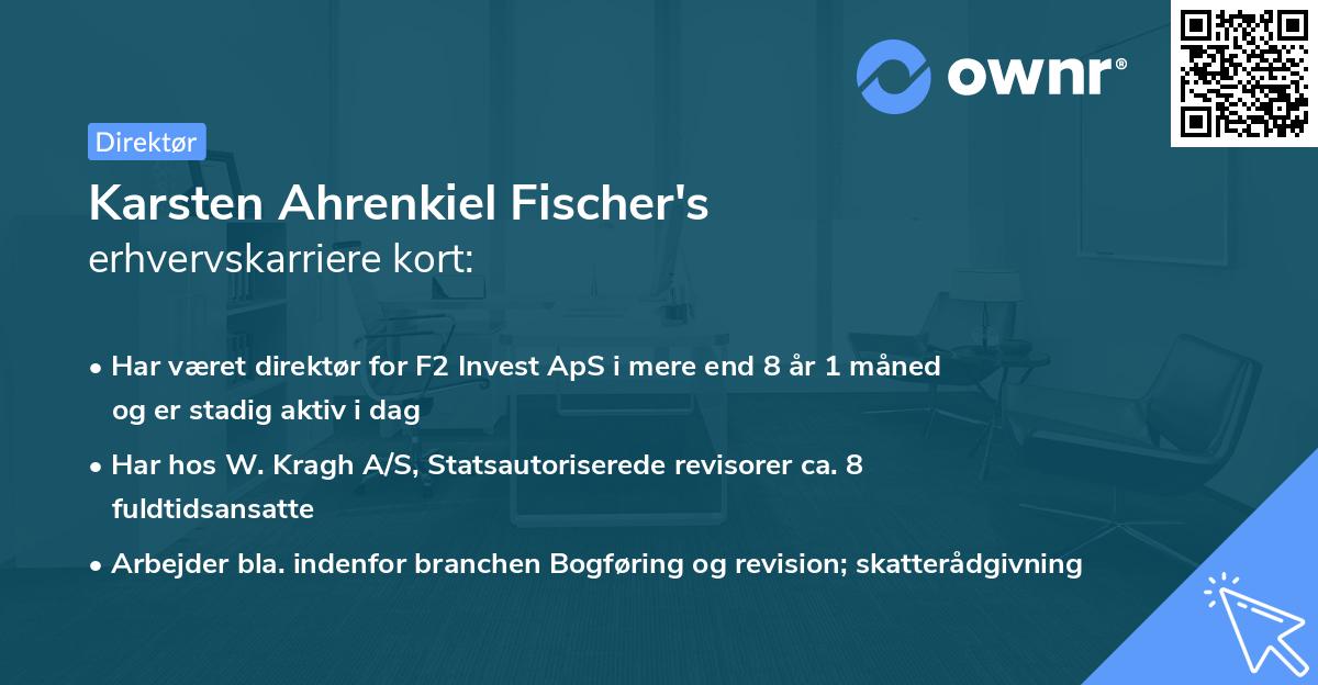Karsten Ahrenkiel Fischer's erhvervskarriere kort
