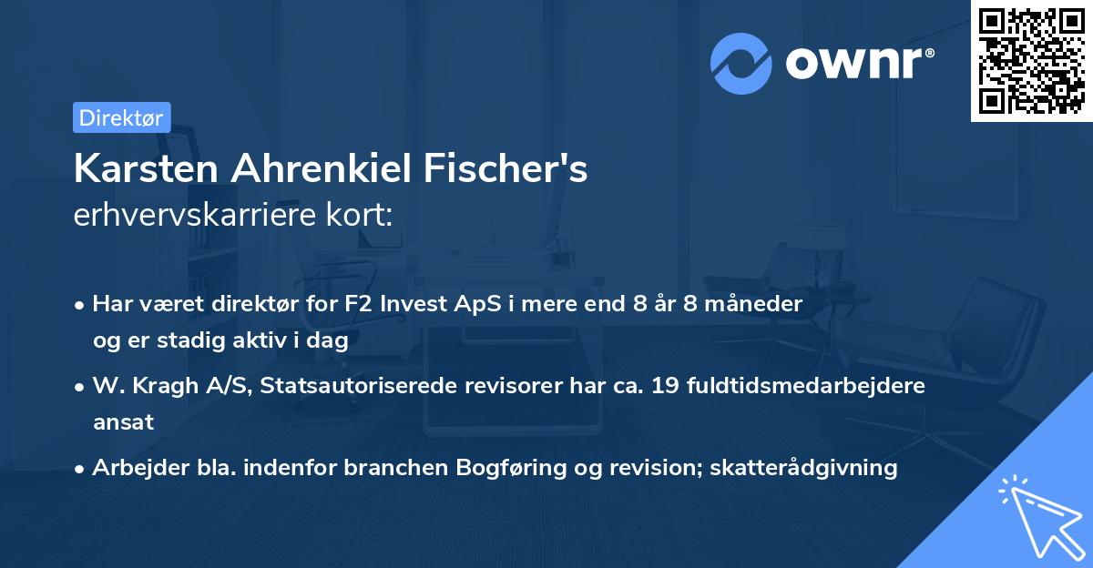 Karsten Ahrenkiel Fischer's erhvervskarriere kort