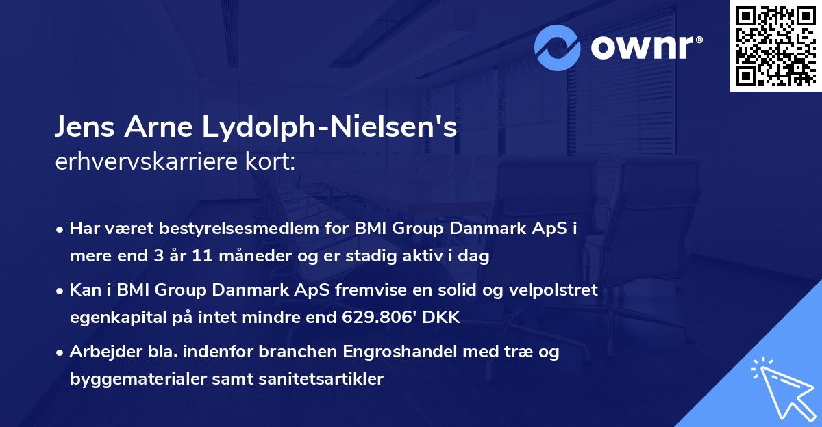 Jens Arne Lydolph-Nielsen's erhvervskarriere kort