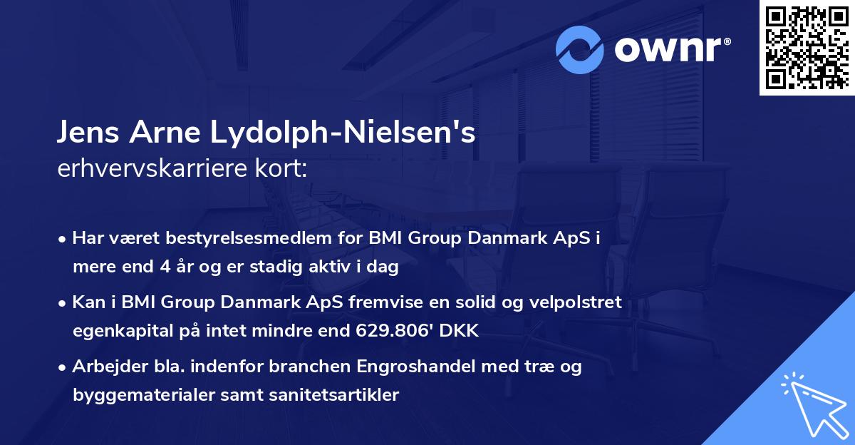 Jens Arne Lydolph-Nielsen's erhvervskarriere kort