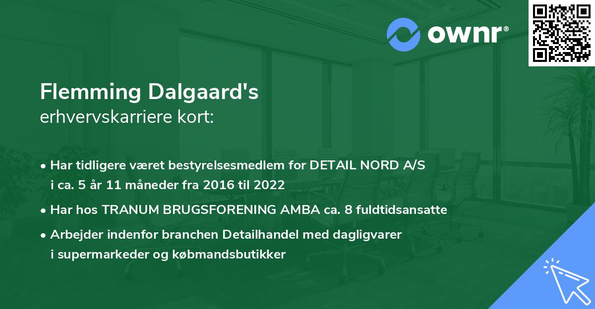 Flemming Dalgaard's erhvervskarriere kort