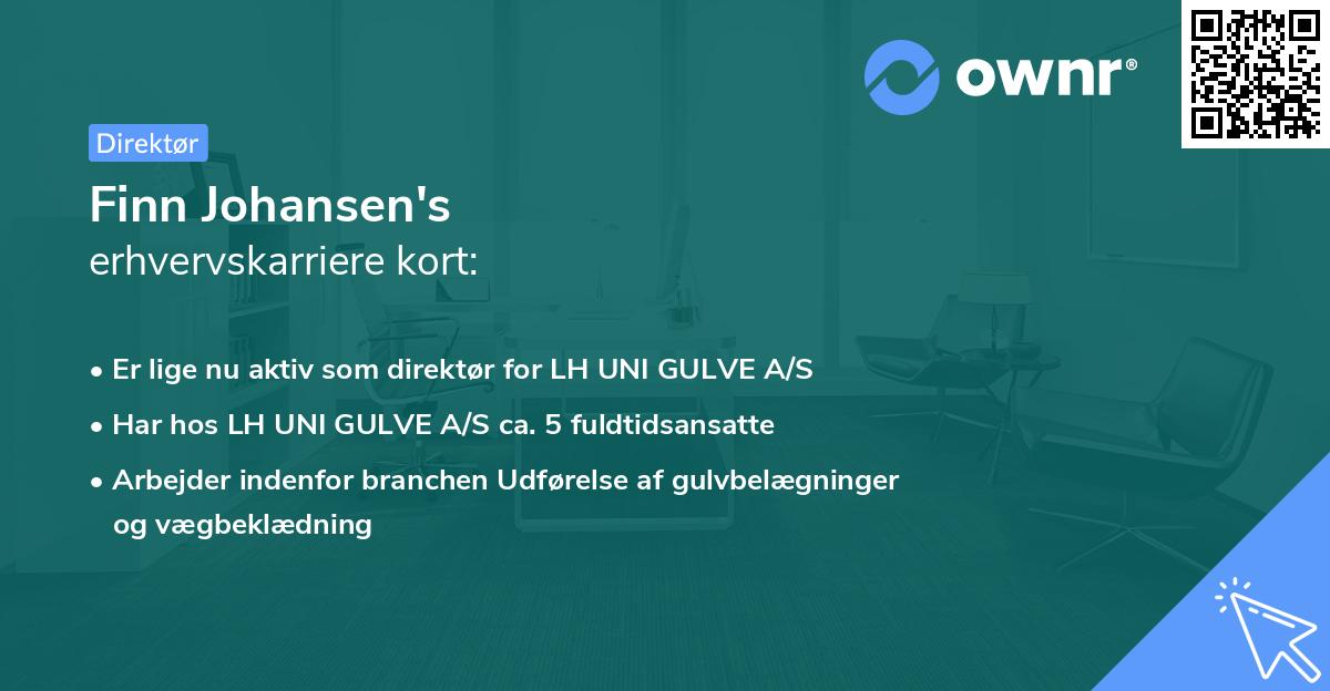 Finn Johansen's erhvervskarriere kort