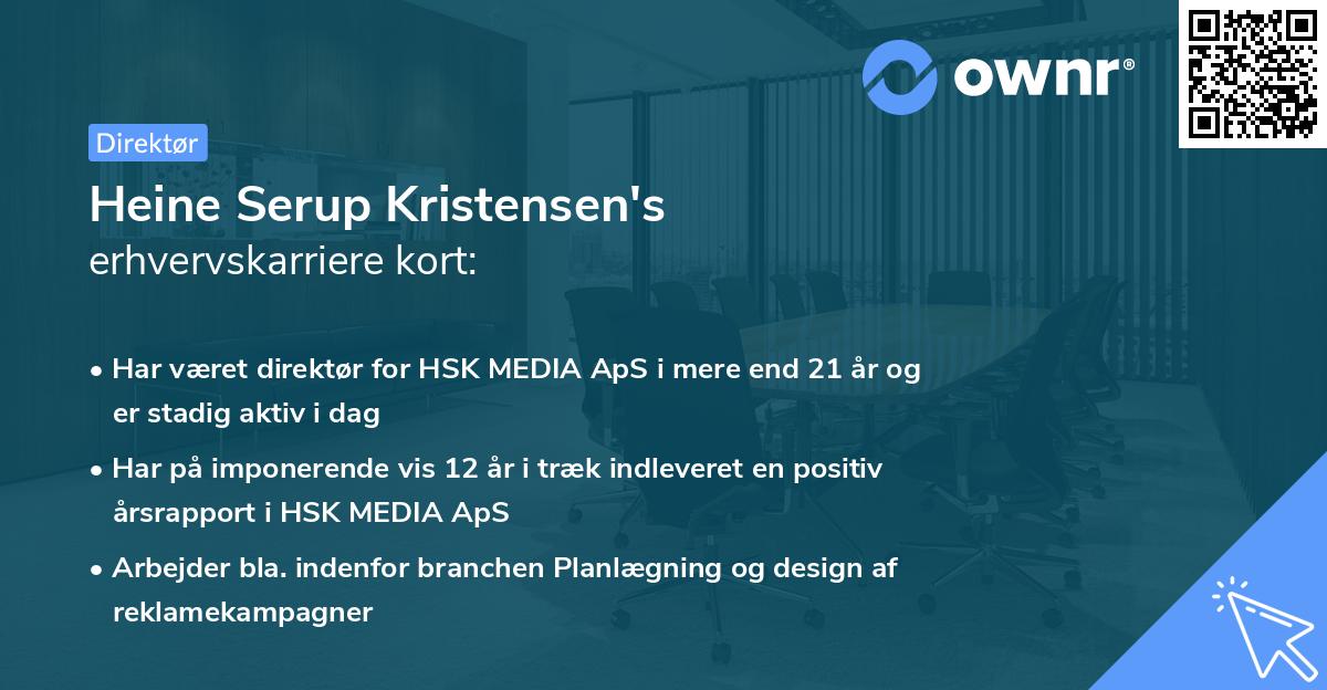 Heine Serup Kristensen's erhvervskarriere kort