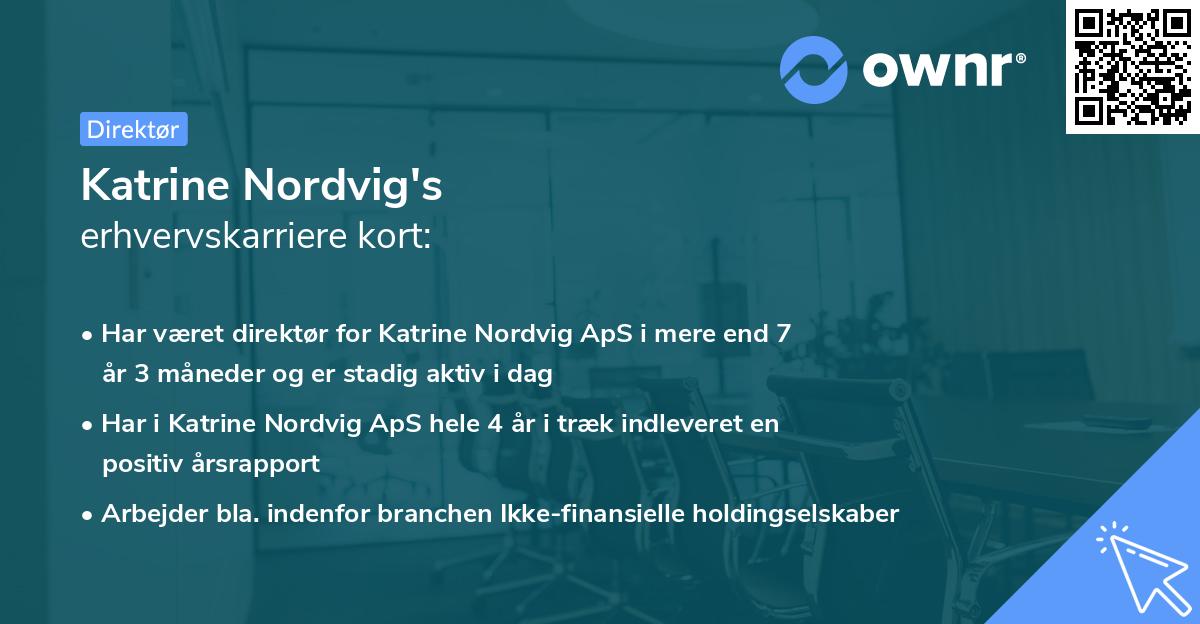 Katrine Nordvig's erhvervskarriere kort