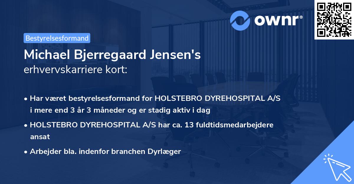 Michael Bjerregaard Jensen's erhvervskarriere kort