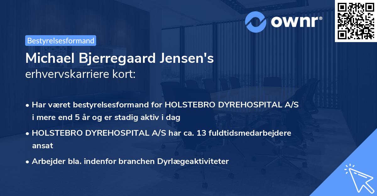 Michael Bjerregaard Jensen's erhvervskarriere kort