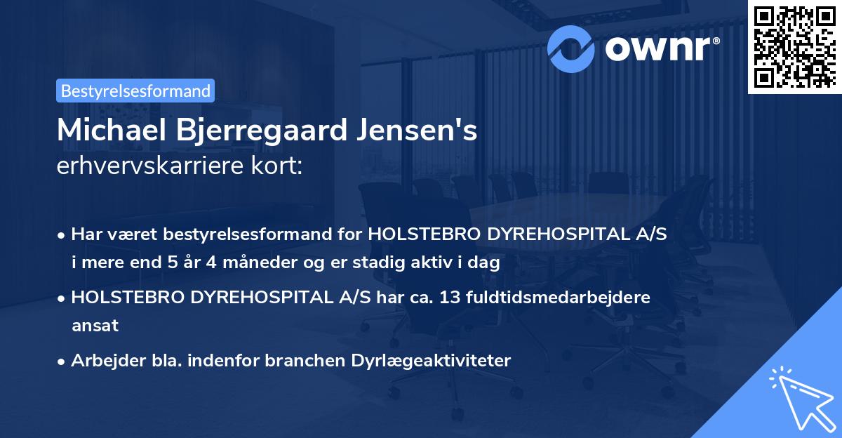 Michael Bjerregaard Jensen's erhvervskarriere kort