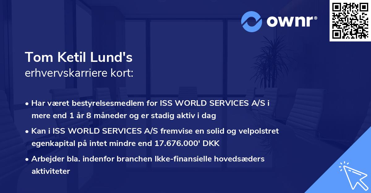 Tom Ketil Lund's erhvervskarriere kort