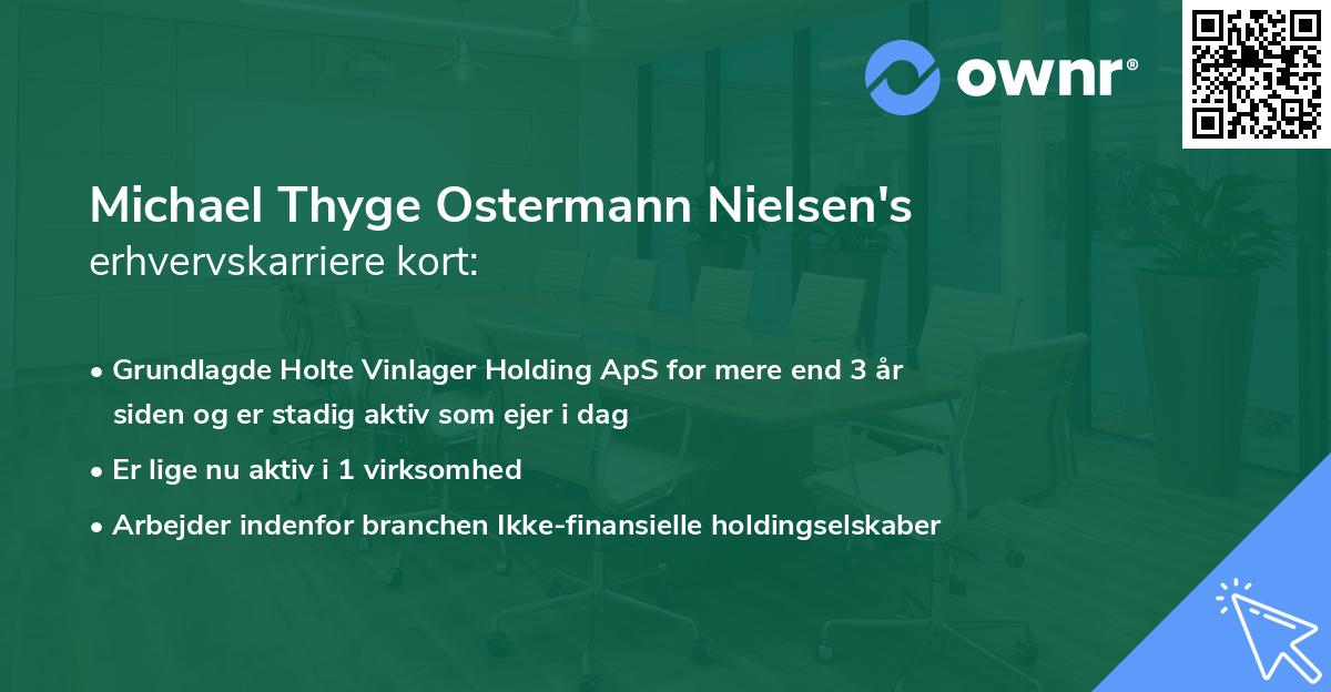 Michael Thyge Ostermann Nielsen's erhvervskarriere kort