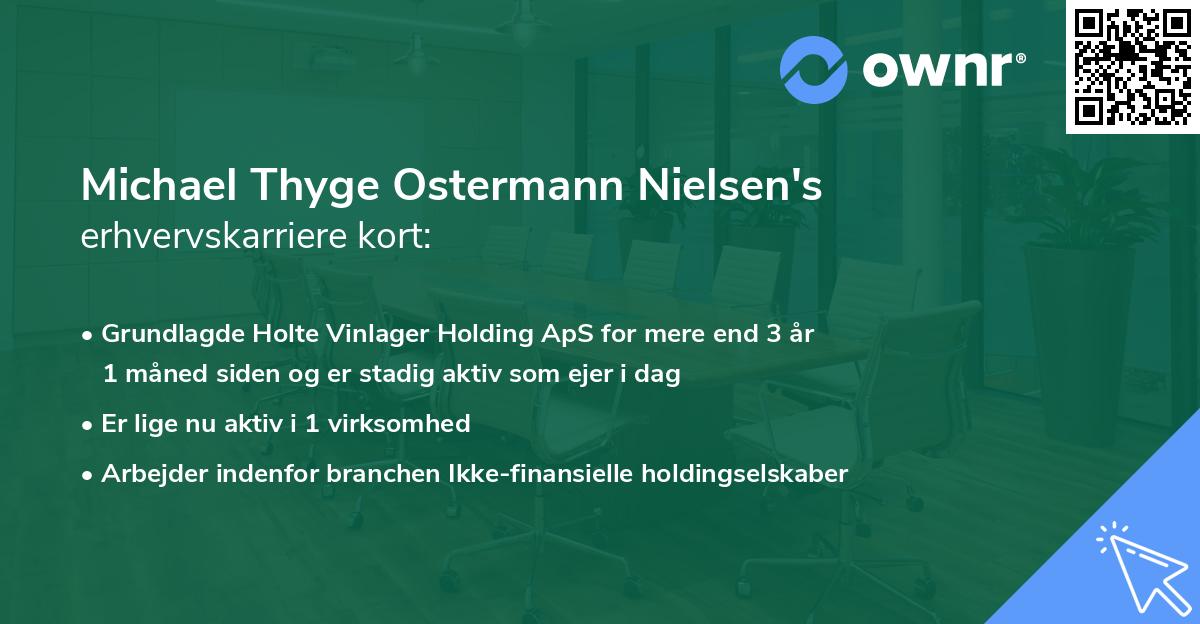 Michael Thyge Ostermann Nielsen's erhvervskarriere kort