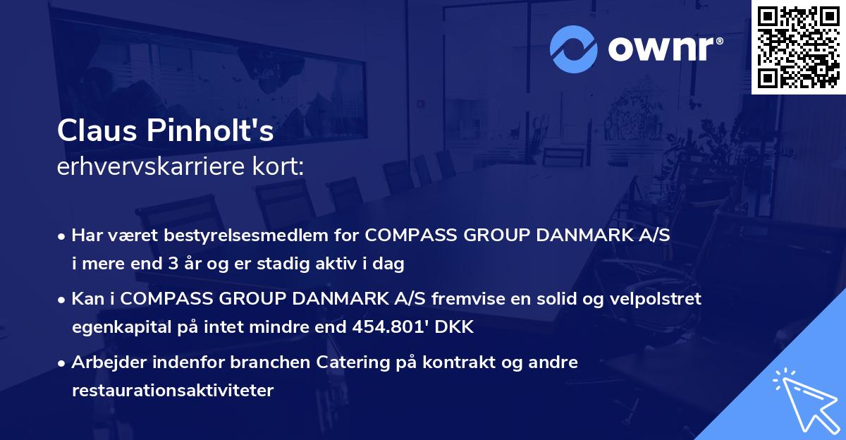 Claus Pinholt's erhvervskarriere kort