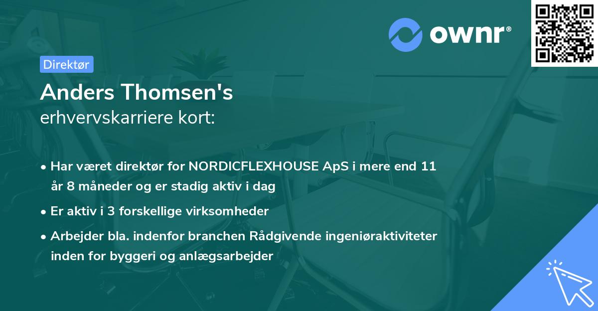 Anders Thomsen's erhvervskarriere kort