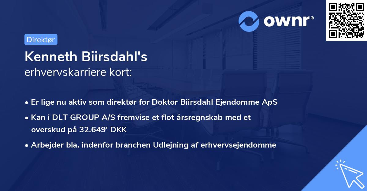 Kenneth Biirsdahl's erhvervskarriere kort