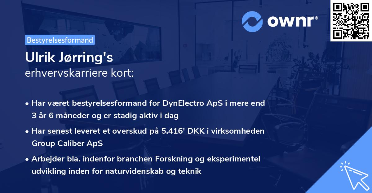 Ulrik Jørring's erhvervskarriere kort