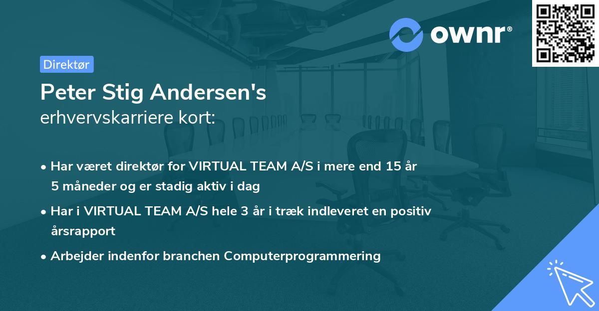 Peter Stig Andersen's erhvervskarriere kort