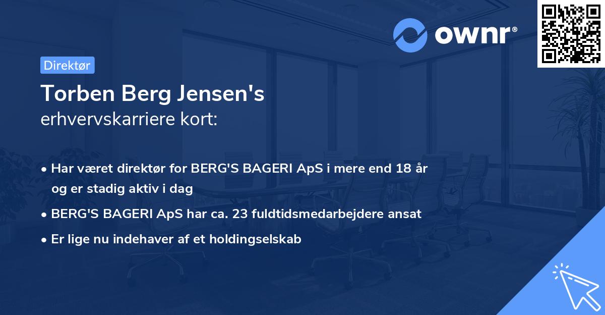 Torben Berg Jensen's erhvervskarriere kort