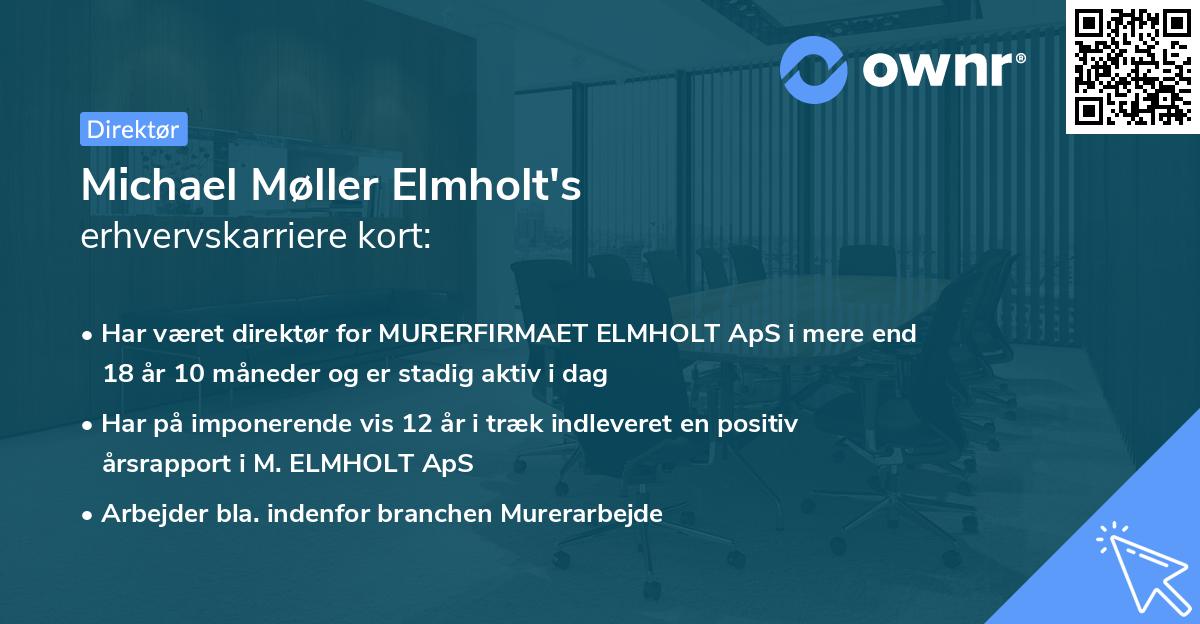 Michael Møller Elmholt's erhvervskarriere kort