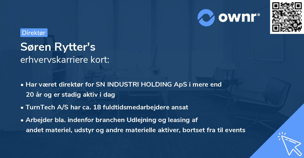 Søren Rytter's erhvervskarriere kort