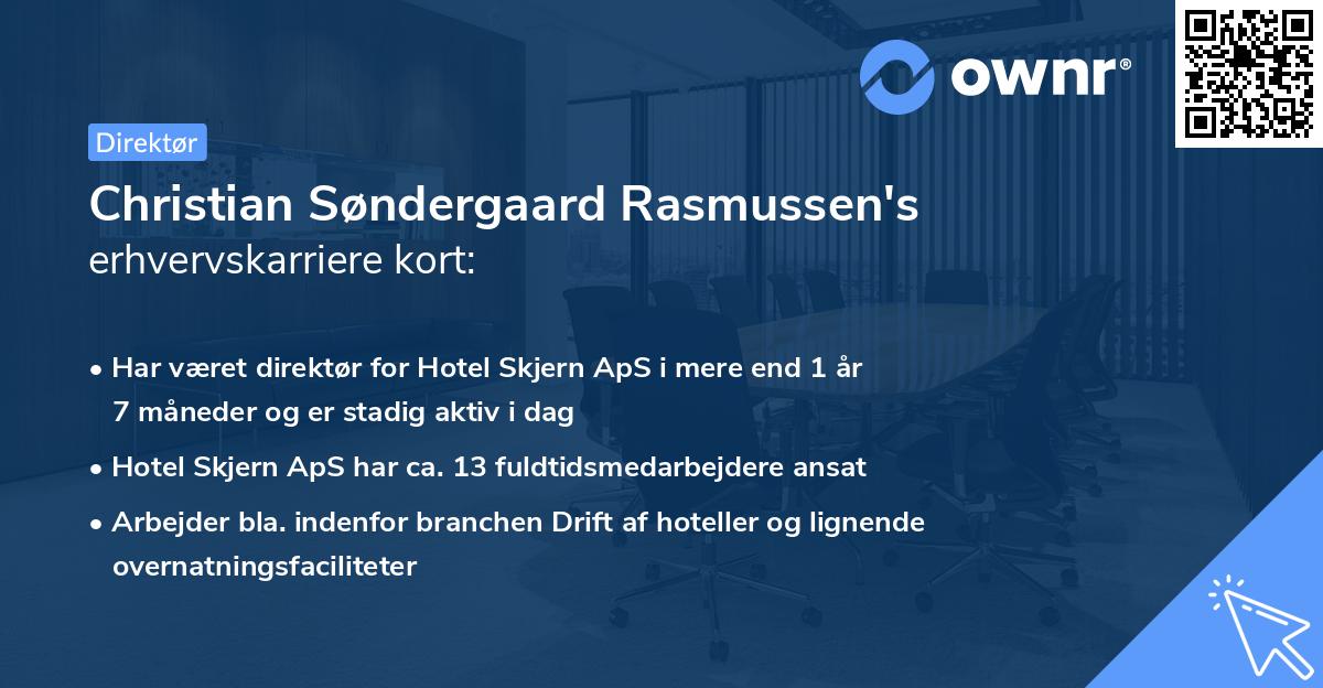 Christian Søndergaard Rasmussen's erhvervskarriere kort
