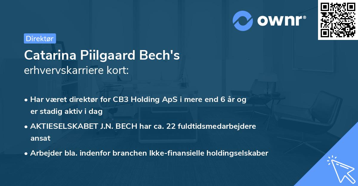 Catarina Piilgaard Bech's erhvervskarriere kort