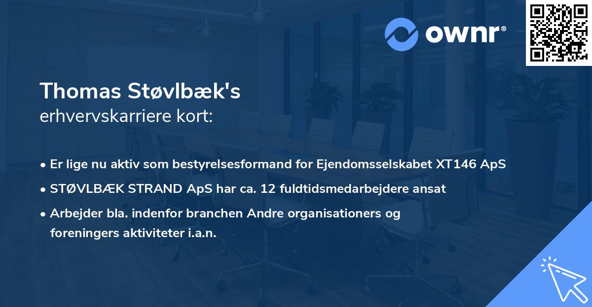 Thomas Støvlbæk's erhvervskarriere kort
