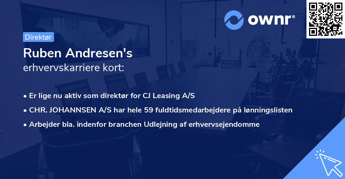 Ruben Andresen's erhvervskarriere kort