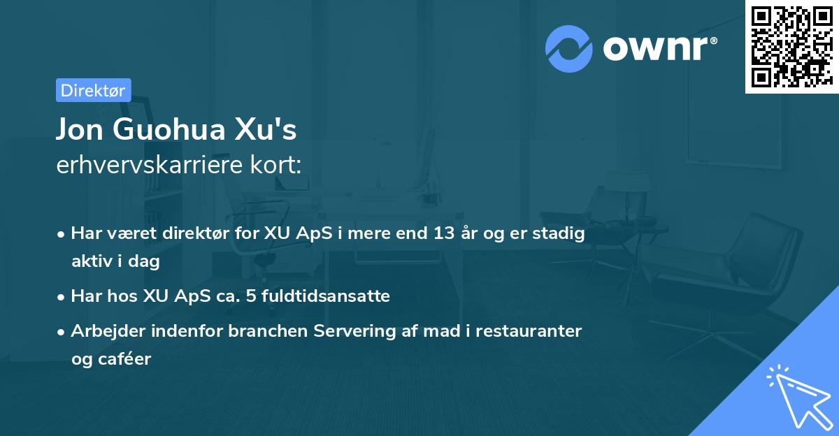 Jon Guohua Xu's erhvervskarriere kort