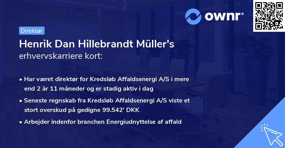 Henrik Dan Hillebrandt Müller's erhvervskarriere kort