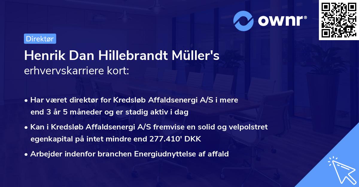 Henrik Dan Hillebrandt Müller's erhvervskarriere kort