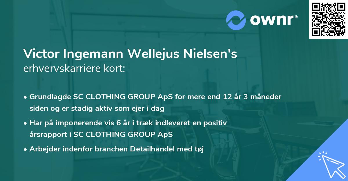 Victor Ingemann Wellejus Nielsen's erhvervskarriere kort