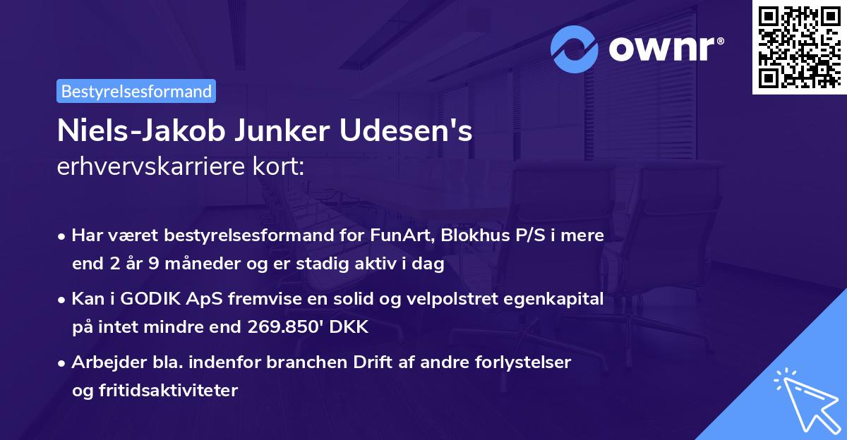 Niels-Jakob Junker Udesen's erhvervskarriere kort